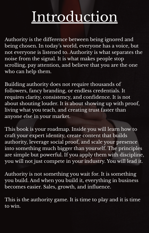 The Authority Game: Build Trust Fast