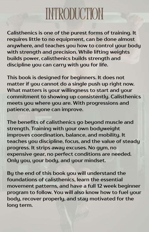 The Beginners Guide To Calisthenics (Free 12 Week Plan Included)